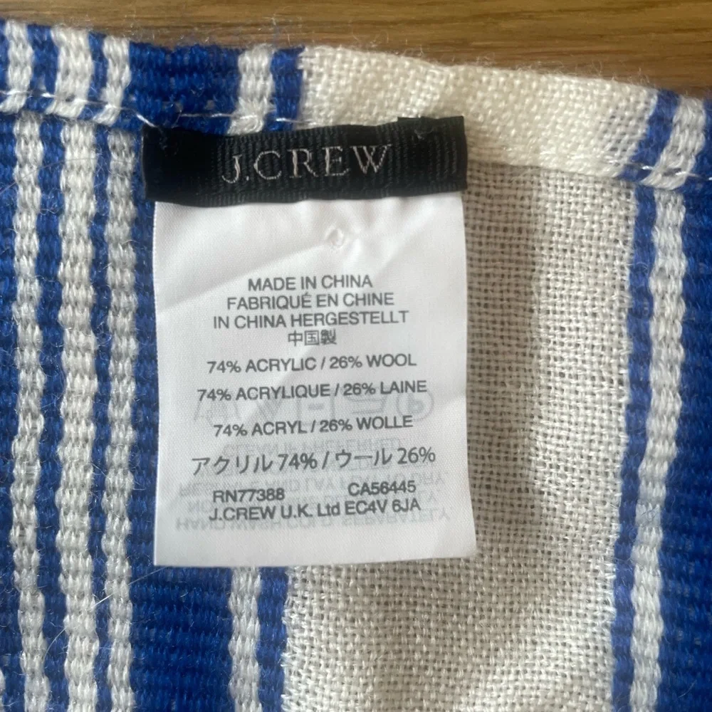 J Crew Summerweight Cape Scarf in Blue Scarf